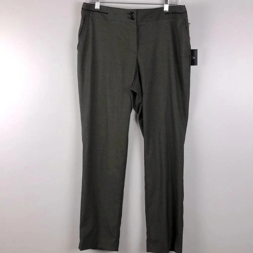 Rafaella Curvy New Women’s‎ 10 Petite Straight Leg Striped Dress Pant